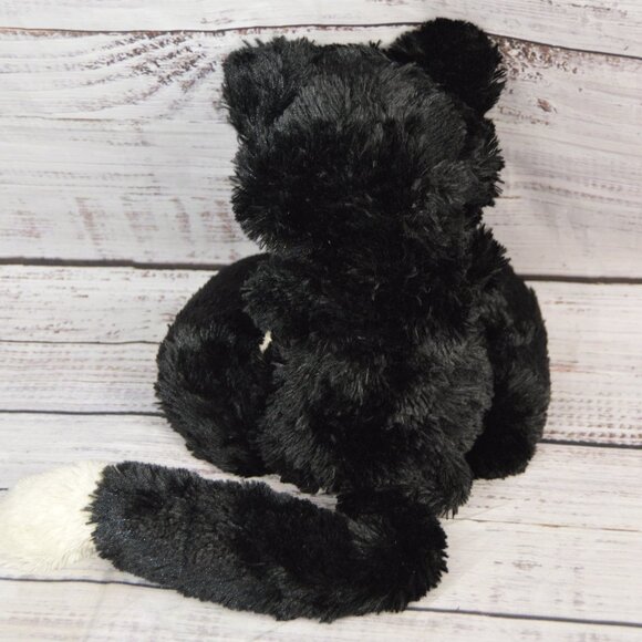 JELLYCAT RETIRED Black & White Pickles Cat with Long Tail 25in GUC READ  Has som - Picture 2 of 12
